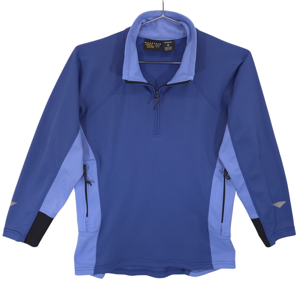 Vintage Mountain Hardwear Pullover Womens S Blue Performance 1/4 Zip Made In USA